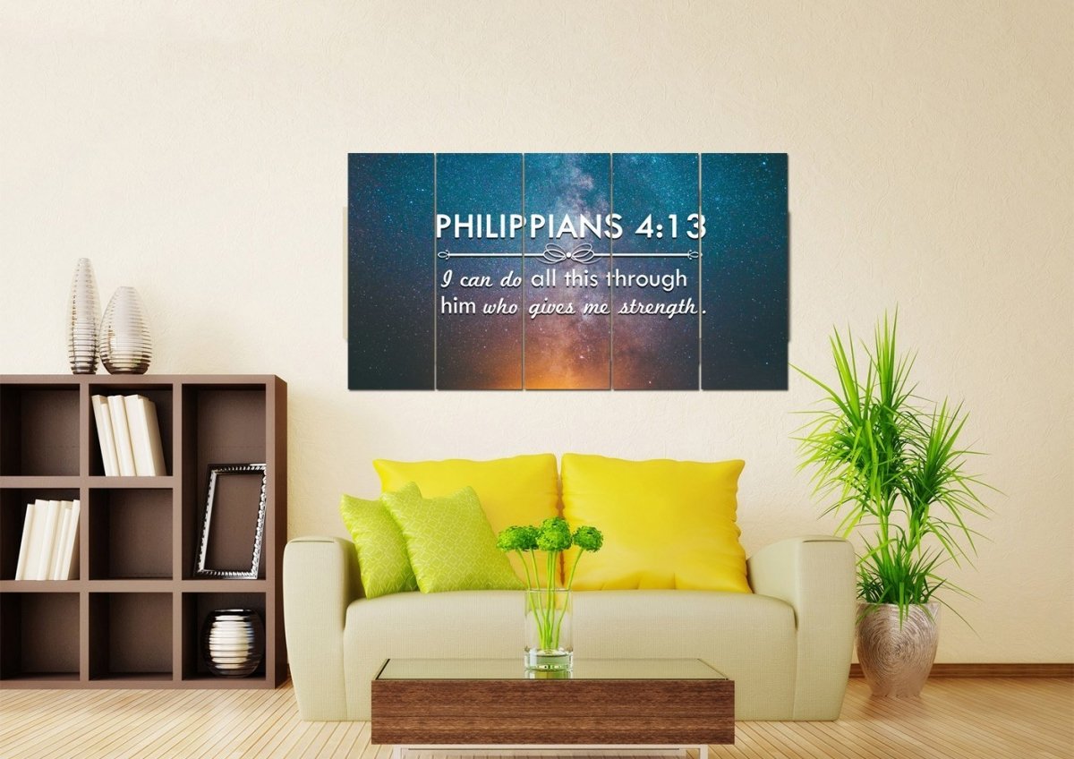 Philippians 413 Niv #4 Bible Verse Canvas Wall Art - Christian Canvas Wall Art
