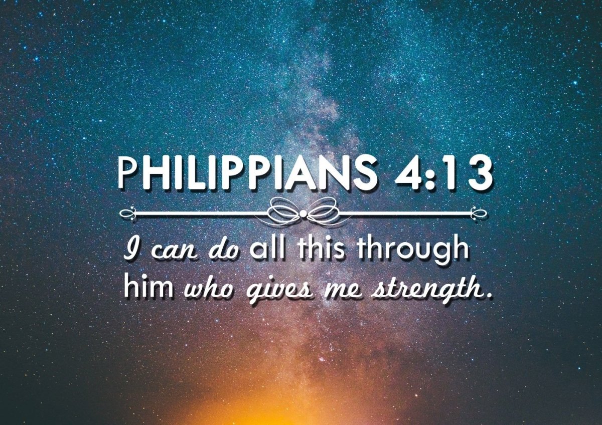 Philippians 413 Niv #4 Bible Verse Canvas Wall Art - Christian Canvas Wall Art