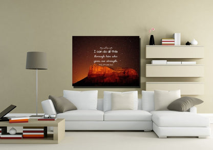 Philippians 413 Niv #5 Bible Verse Canvas Wall Art - Christian Canvas Wall Art