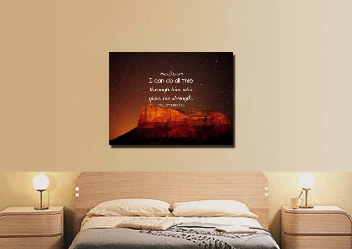 Philippians 413 Niv #5 Bible Verse Canvas Wall Art - Christian Canvas Wall Art