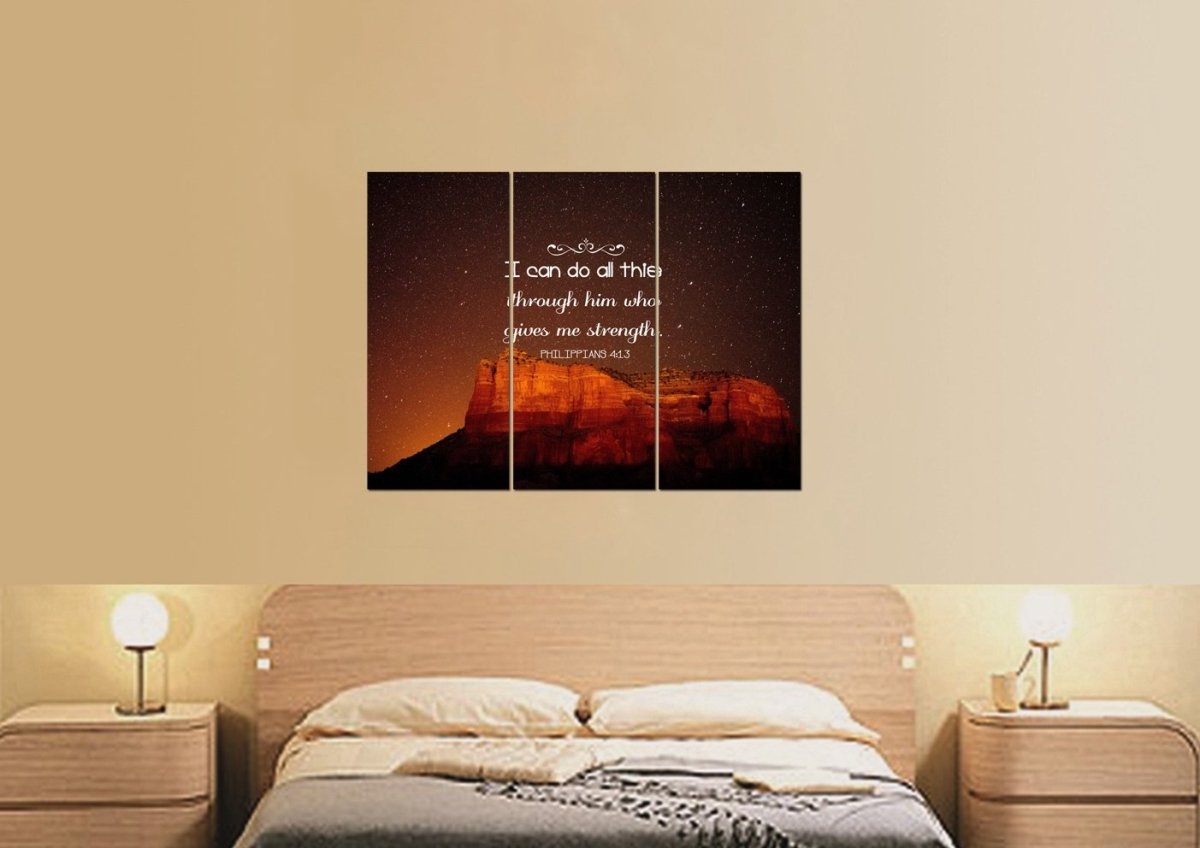 Philippians 413 Niv #5 Bible Verse Canvas Wall Art - Christian Canvas Wall Art