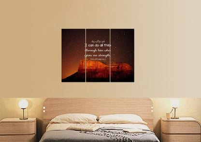 Philippians 413 Niv #5 Bible Verse Canvas Wall Art - Christian Canvas Wall Art