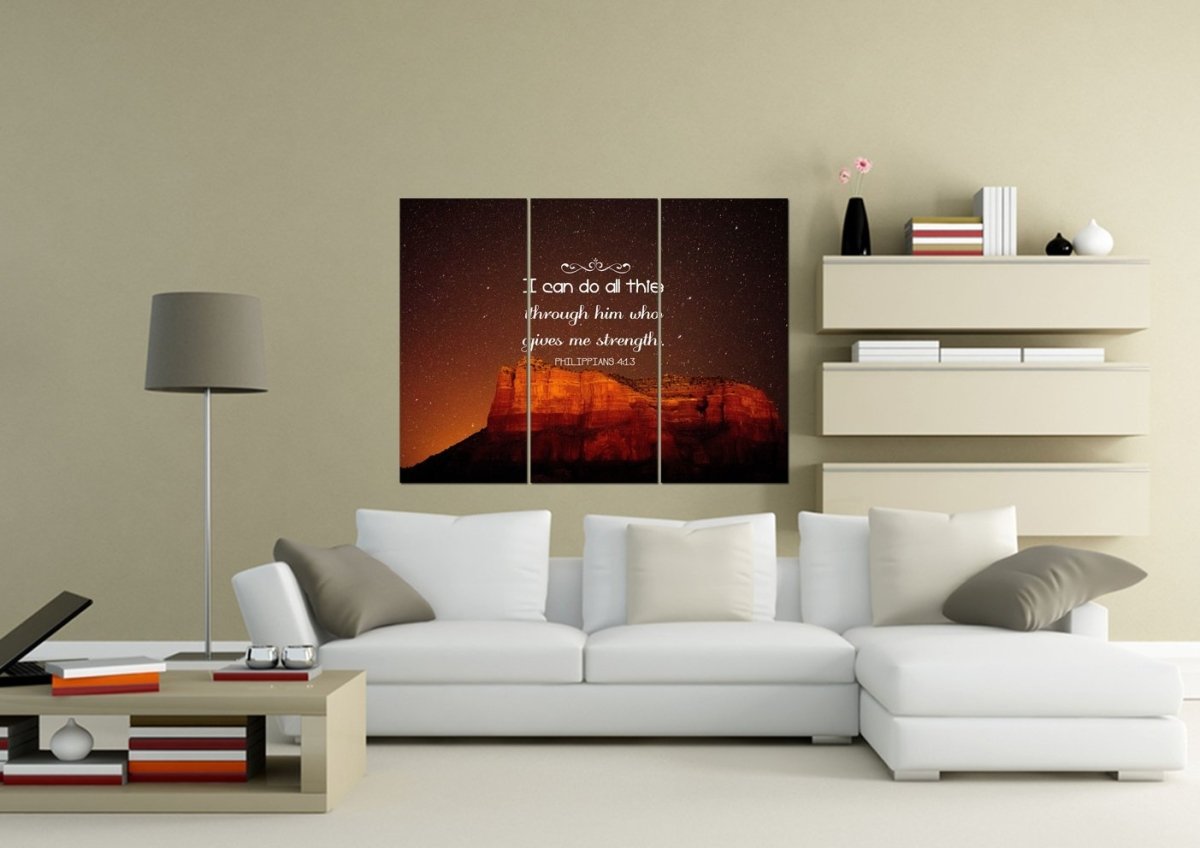 Philippians 413 Niv #5 Bible Verse Canvas Wall Art - Christian Canvas Wall Art
