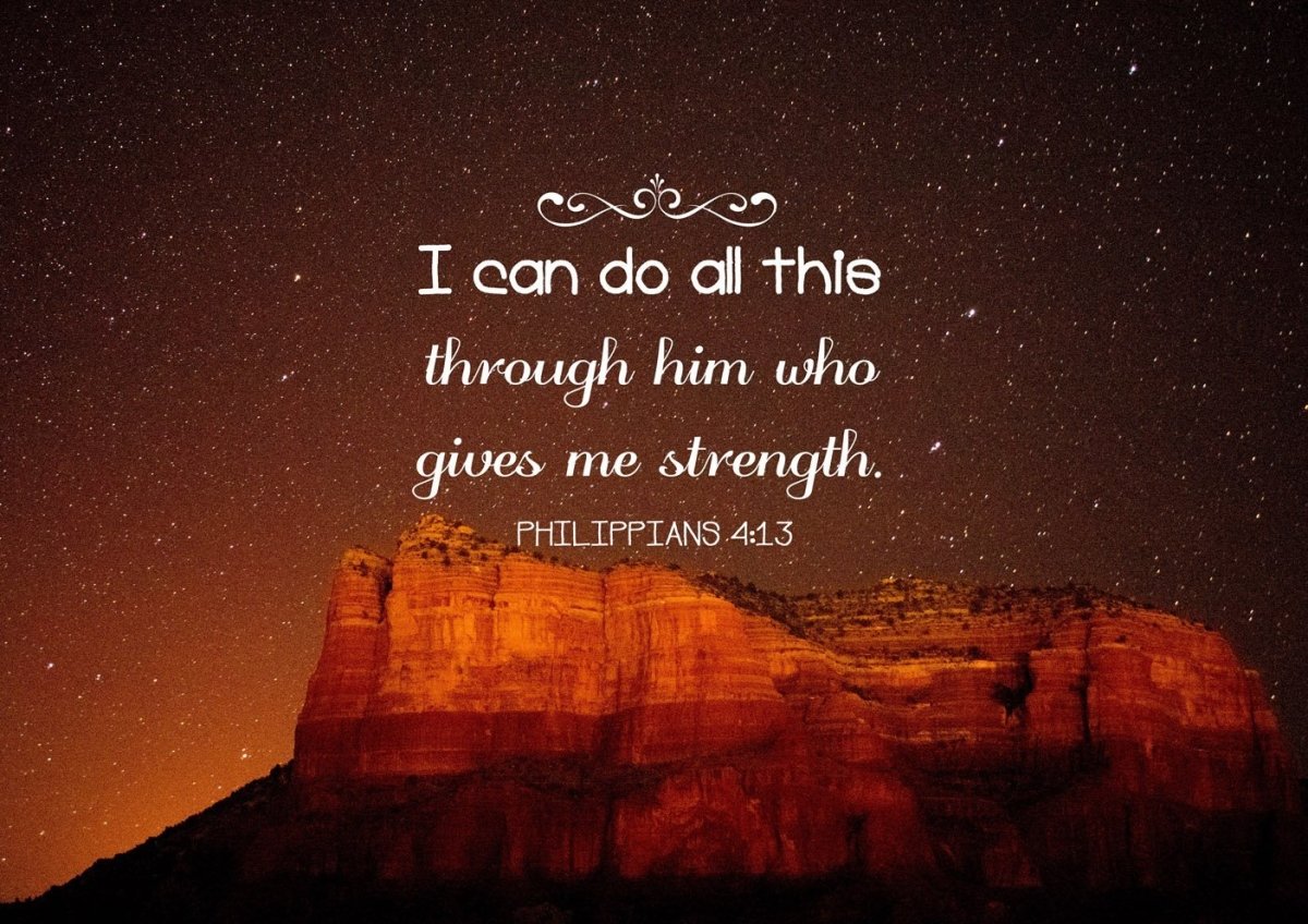 Philippians 413 Niv #5 Bible Verse Canvas Wall Art - Christian Canvas Wall Art