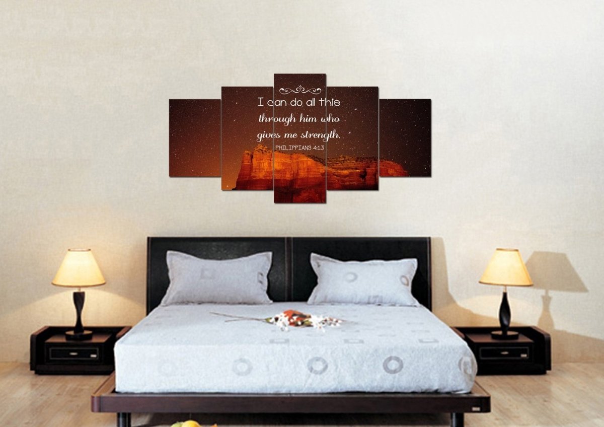 Philippians 413 Niv #5 Bible Verse Canvas Wall Art - Christian Canvas Wall Art