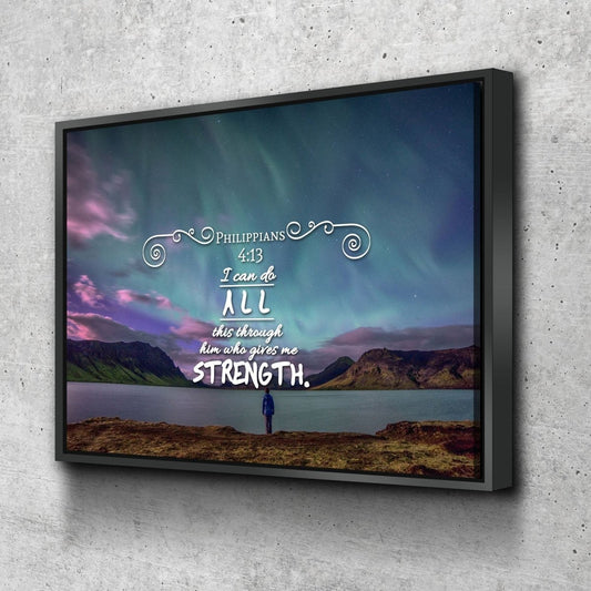 Philippians 413 Niv #6 Bible Verse Canvas Wall Art - Christian Canvas Wall Art