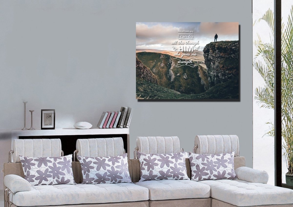 Philippians 413 Niv #7 Bible Verse Canvas Wall Art - Christian Canvas Wall Art