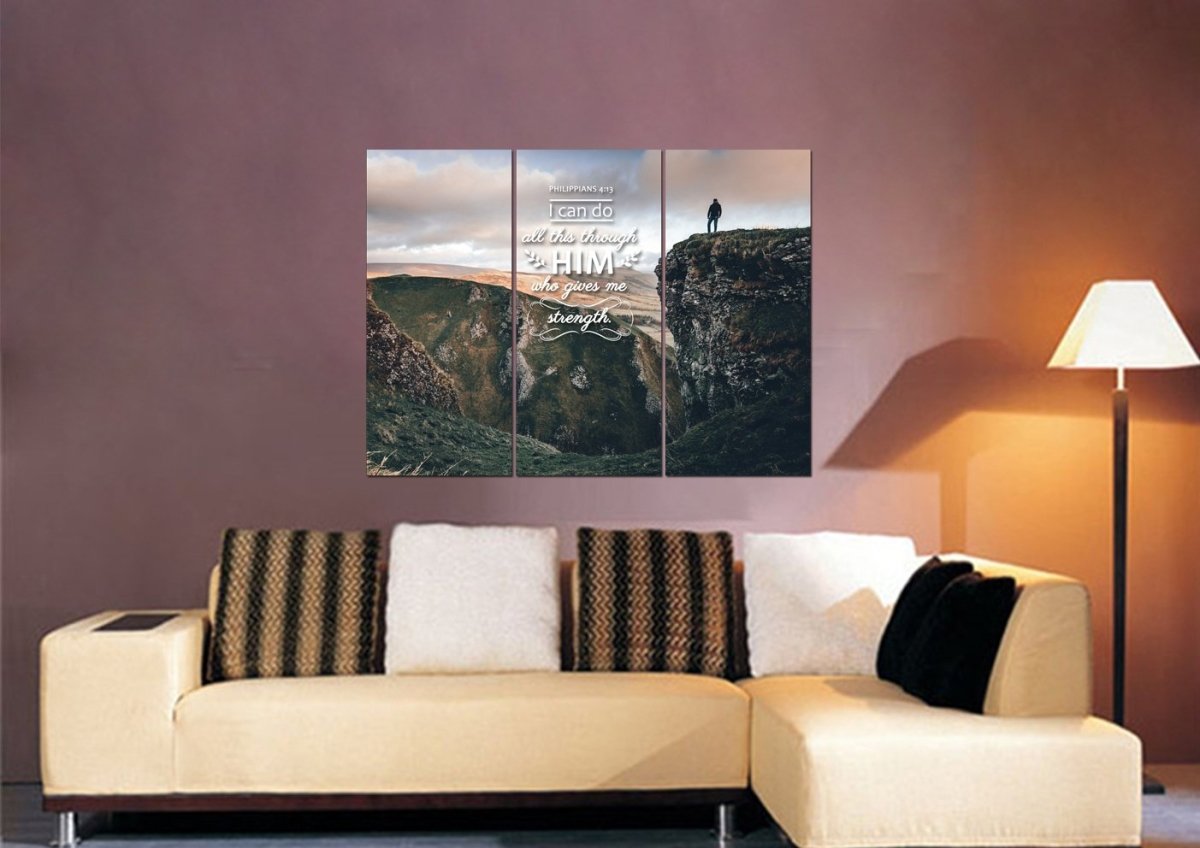 Philippians 413 Niv #7 Bible Verse Canvas Wall Art - Christian Canvas Wall Art