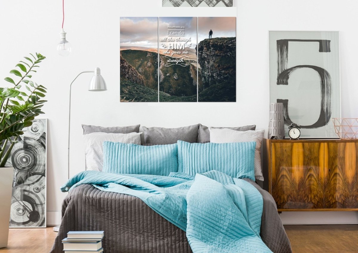 Philippians 413 Niv #7 Bible Verse Canvas Wall Art - Christian Canvas Wall Art