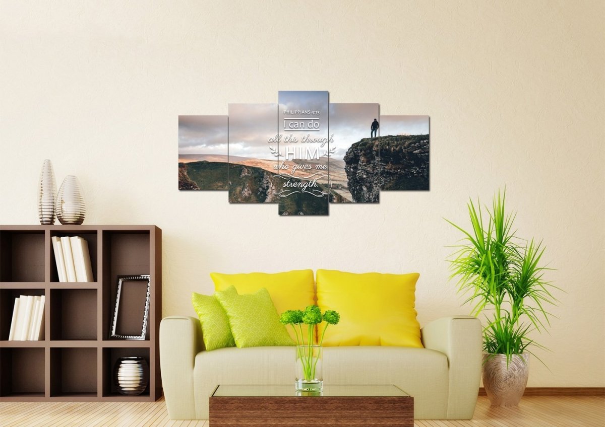 Philippians 413 Niv #7 Bible Verse Canvas Wall Art - Christian Canvas Wall Art