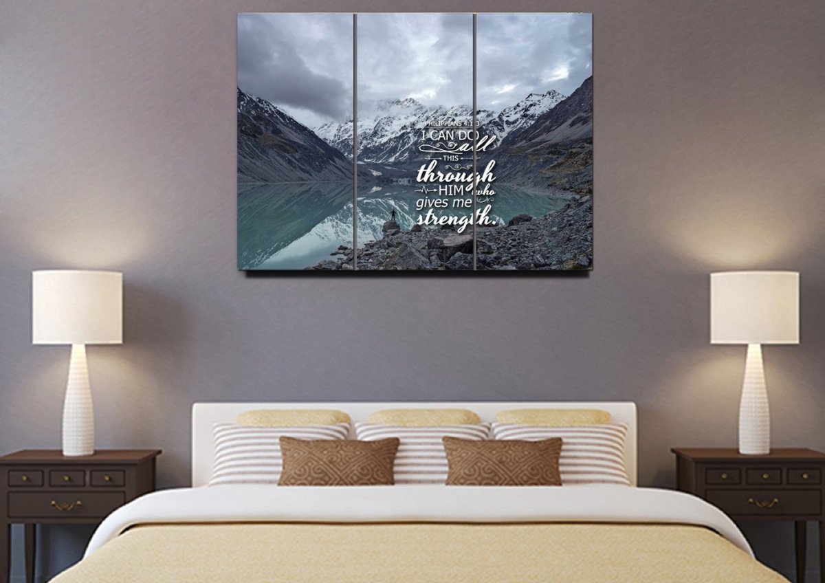 Philippians 413 Niv Bible Verse Canvas Wall Art - Christian Canvas Wall Art