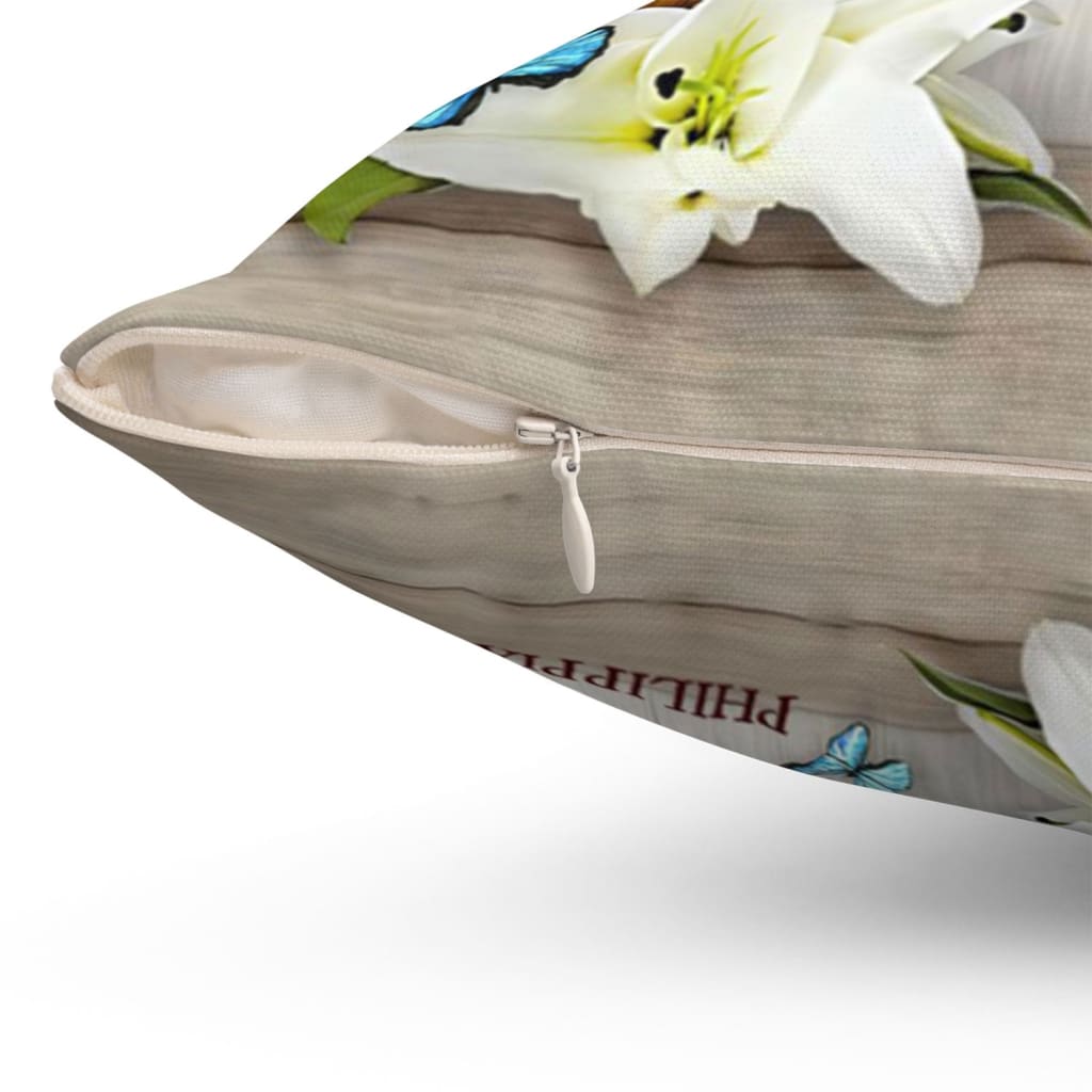 Philippians 413 Nkjv Bible Verse Pillow