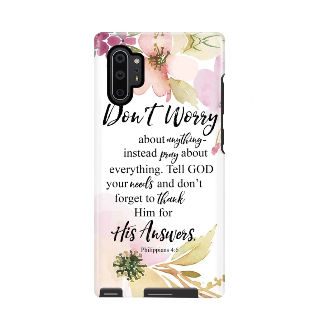 Philippians 46 Don’t Worry About Anything Bible Verse Phone Case - Scripture Phone Cases - Iphone Cases Christian