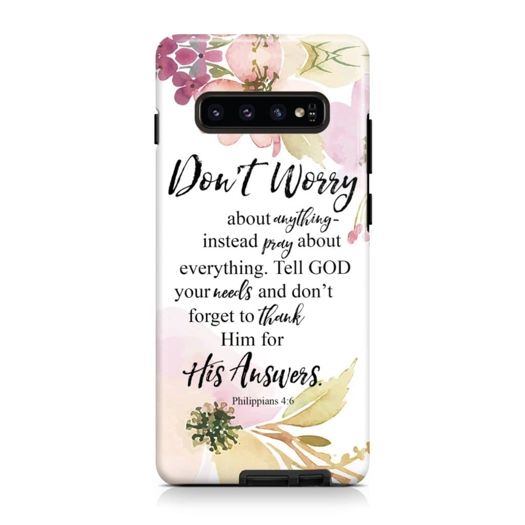 Philippians 46 Don’t Worry About Anything Bible Verse Phone Case - Scripture Phone Cases - Iphone Cases Christian