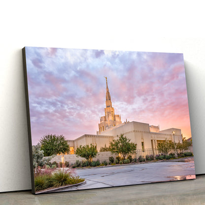 Phoenix Arizona Temple Sunset Burst Canvas Wall Art - Jesus Christ Picture - Canvas Christian Wall Art