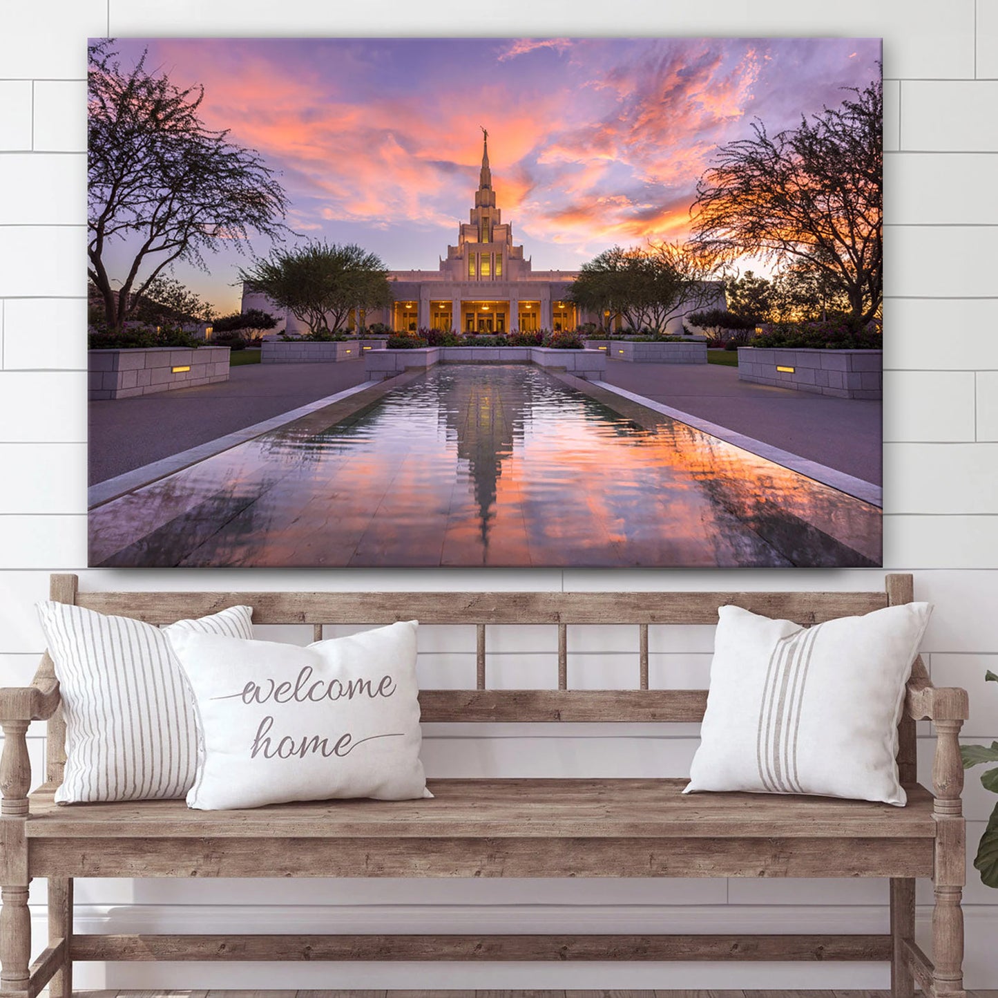 Phoenix Temple Infinity Canvas Wall Art - Jesus Christ Picture - Canvas Christian Wall Art