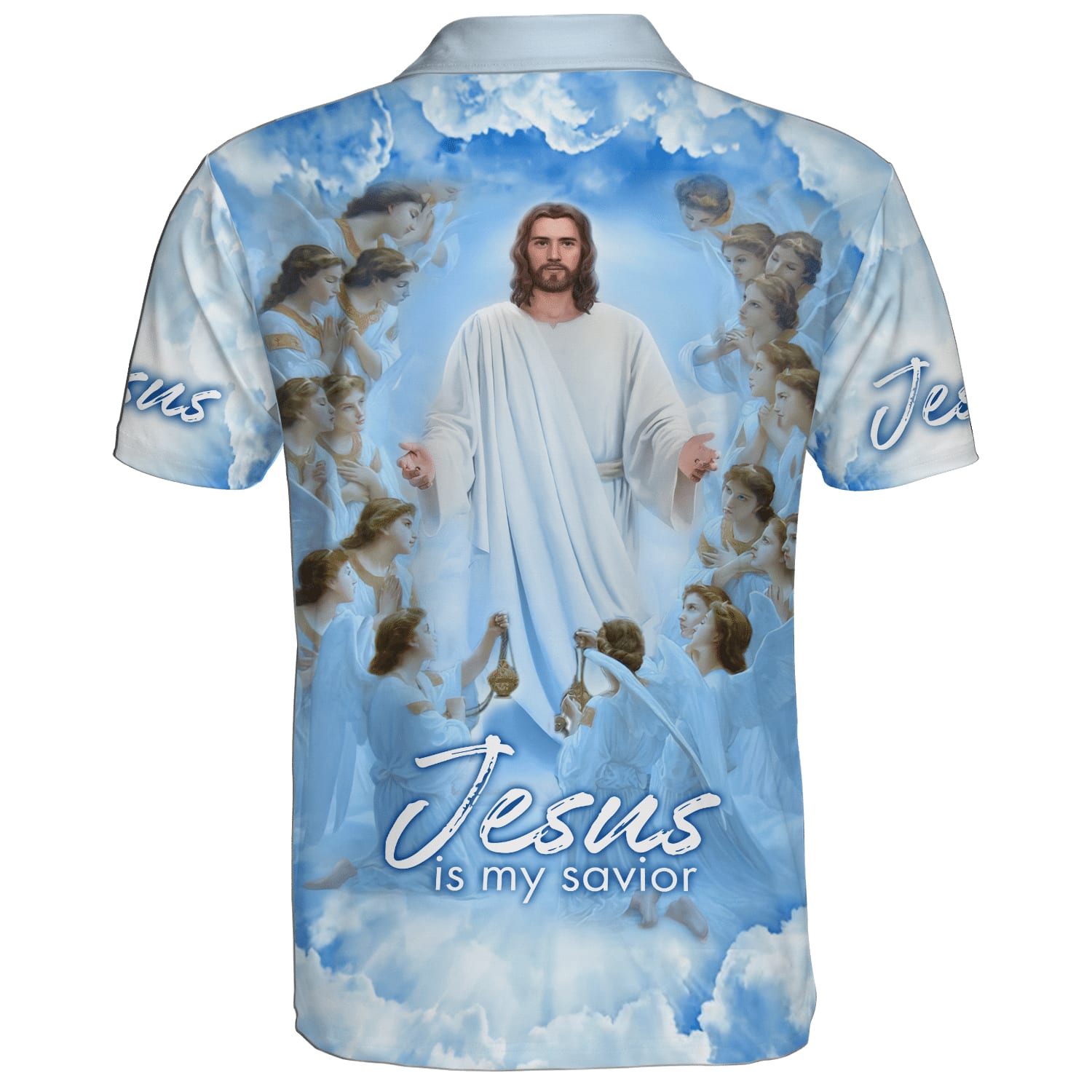 Picture Jesus Is My Savior Polo Shirt - Christian Shirts & Shorts