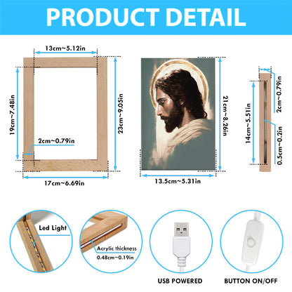 Picture Of Jesus Frame Lamp Art - Jesus Art Prints - Jesus Art - Christian Home Decor