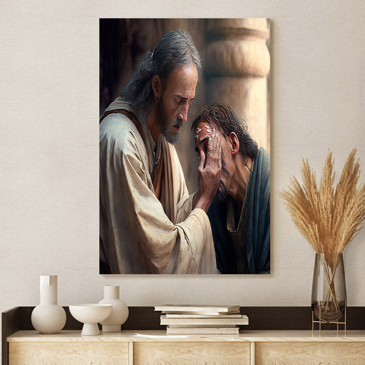 Picture Of Jesus Healing Leper - Jesus Canvas Art - Christian Wall Art