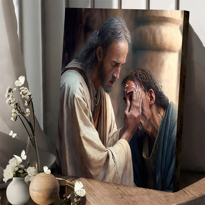 Picture Of Jesus Healing Leper - Jesus Canvas Art - Christian Wall Art