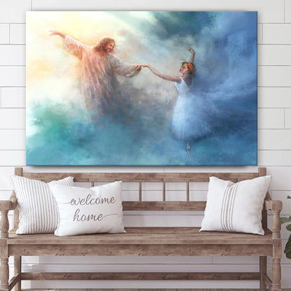 Pictures Of Jesus With Children - A Pas De Deux Canvas Wall Art - Christian Wall Decor