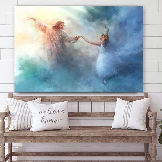 Pictures Of Jesus With Children - A Pas De Deux Canvas Wall Art - Christian Wall Decor