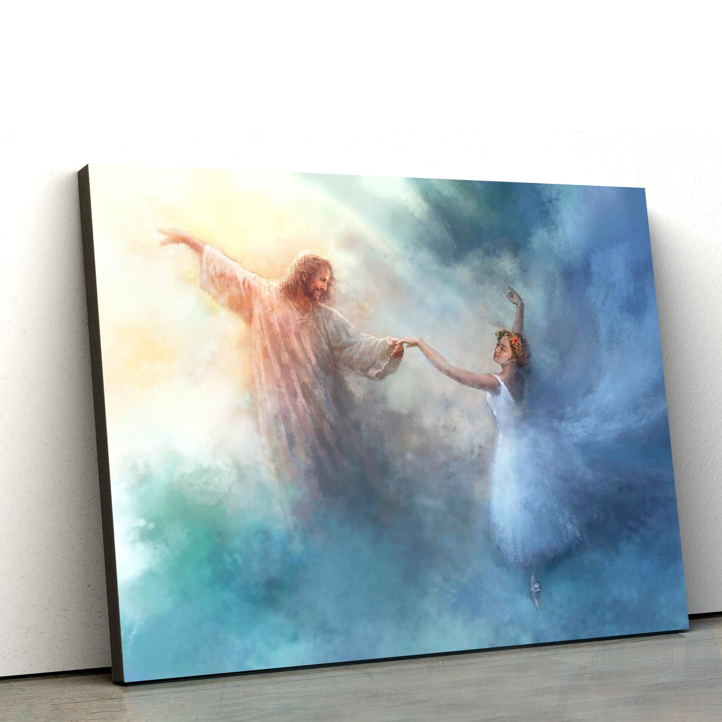 Pictures Of Jesus With Children - A Pas De Deux Canvas Wall Art - Christian Wall Decor
