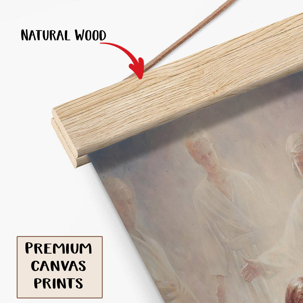 Pictures Of Jesus With Children - Behold Your Little Ones Portrait Hanging Canvas Wall Art - Christian Wall Decor - Religious Canvas