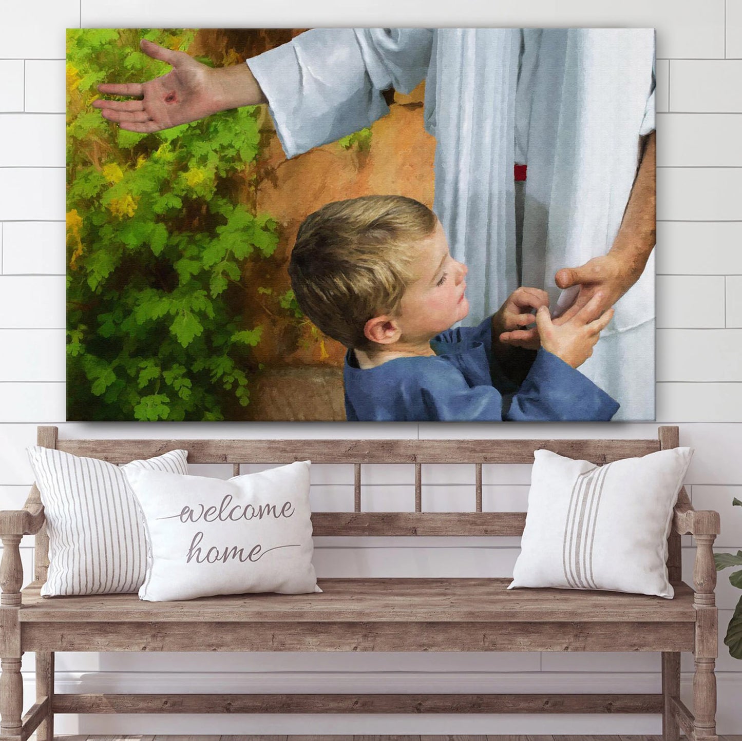 Pictures Of Jesus With Children - His Hands Canvas Wall Art - Christian Wall Decor