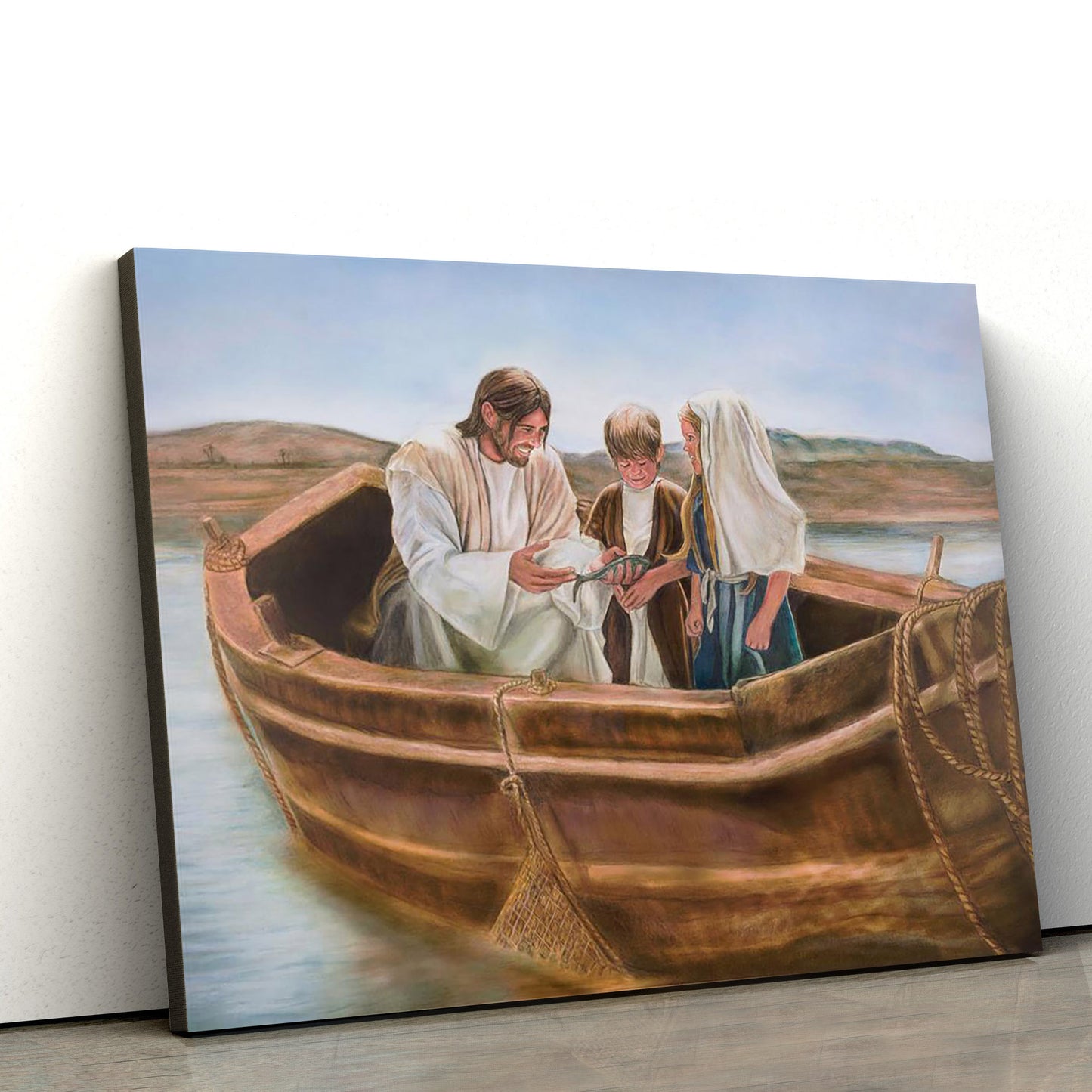 Pictures Of Jesus With Children - Little Fishers Of Men Canvas Wall Art - Christian Wall Decor