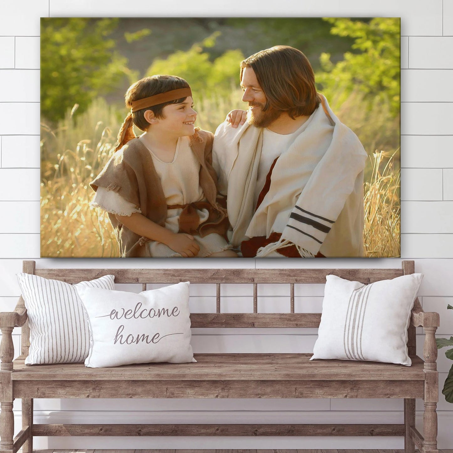 Pictures Of Jesus With Children - Of Such Is The Kingdom Of Heaven 1 Canvas Wall Art - Christian Wall Decor