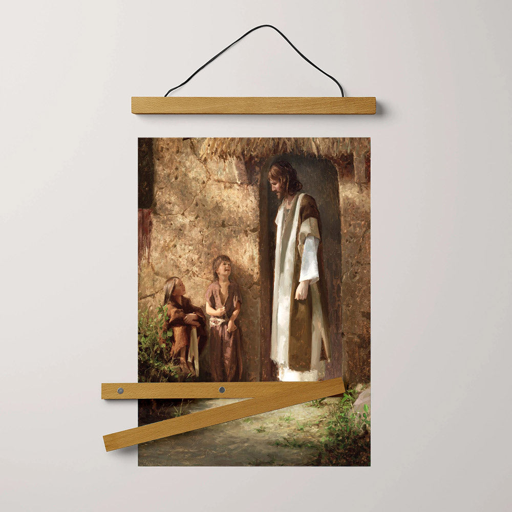 Pictures Of Jesus With Children - True Disciples Portrait Hanging Canvas Wall Art - Christian Wall Decor - Religious Canvas