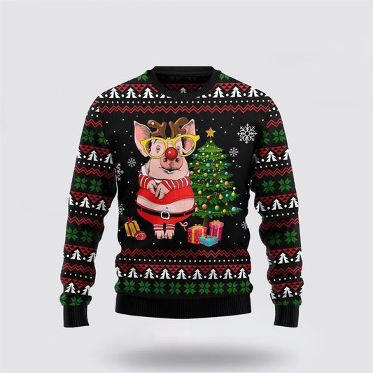 Pig Gorgeous Reindeer Ugly Christmas Sweater, Farm Sweater, Christmas Gift, Best Winter Outfit Christmas