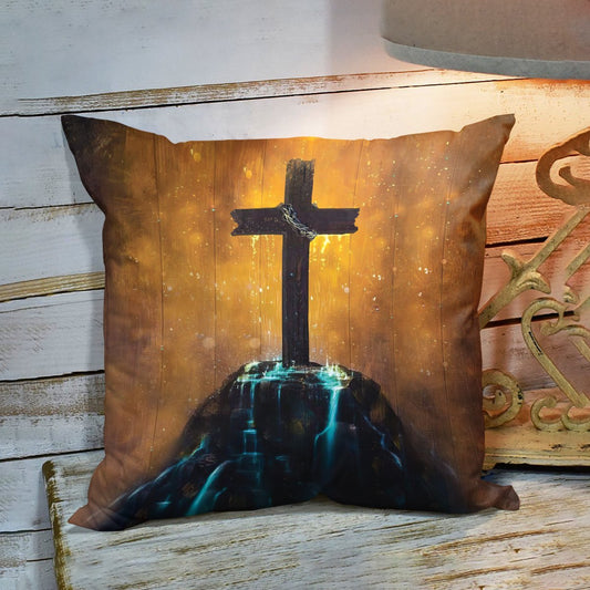 Cross On Rock - Christian Pillowcase NUM43 - 2