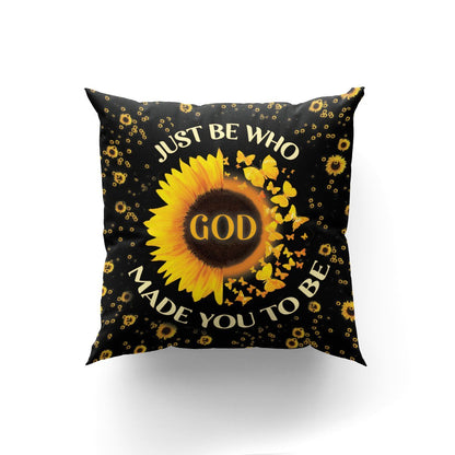 Be Who God Made You To Be - Sunflower And Butterfly Pillowcase AM57 - 3