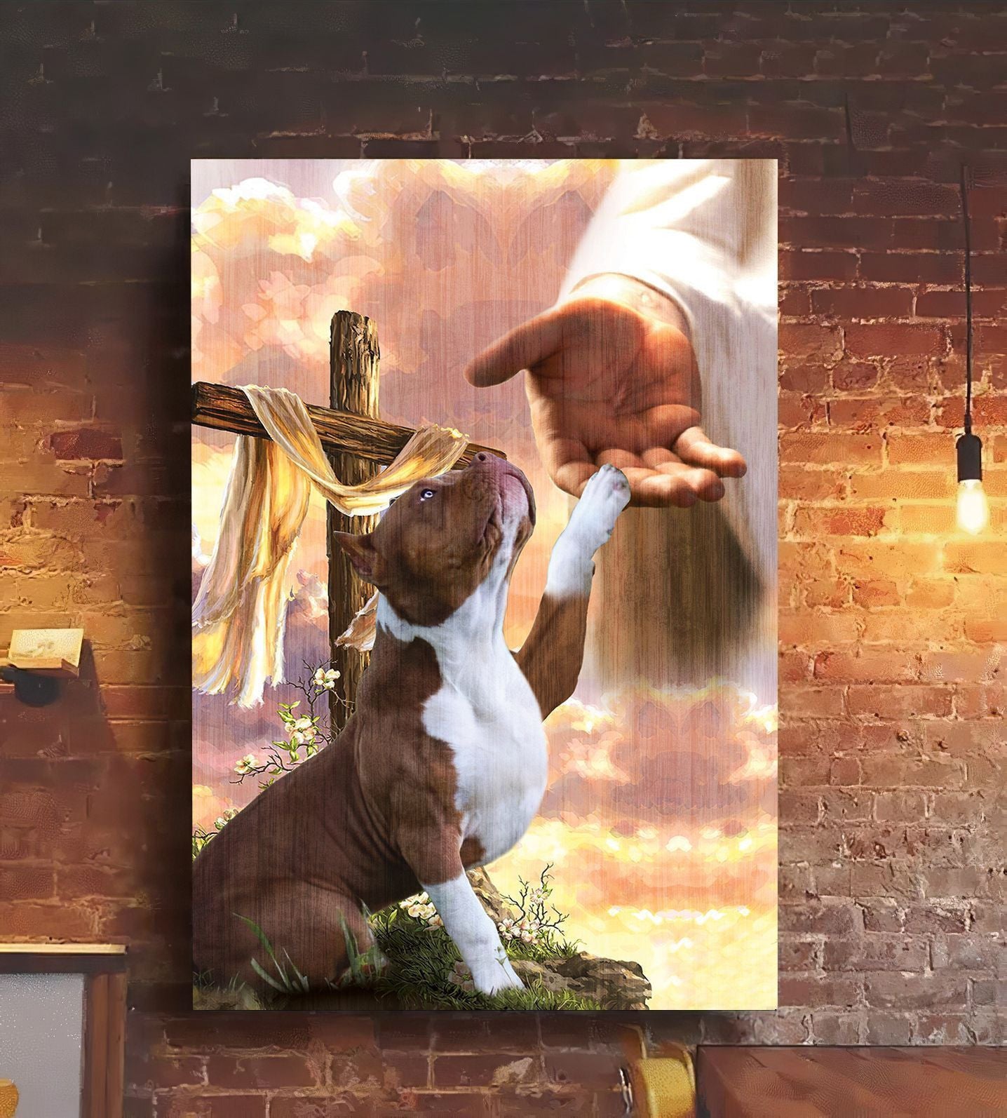 Pitbull God Hand Canvas - Canvas Decor Ideas