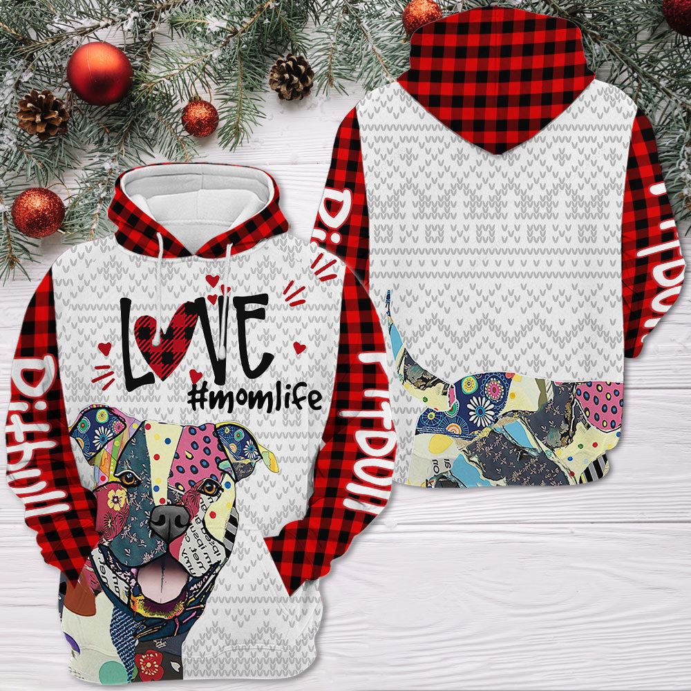 Pitbull Patch Christmas All Over Print 3D Hoodie For Men And Women, Best Gift For Dog lovers, Best Outfit Christmas