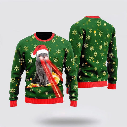 Pizza Cat Ugly Christmas Ugly Christmas Sweater For Men And Women, Best Gift For Christmas, Christmas Fashion Winter