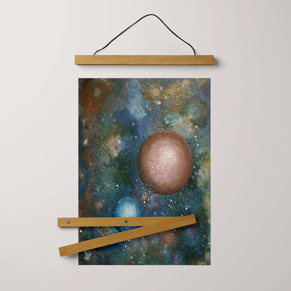 Planets Abstract Painting Hanging Canvas Wall Art - Canvas Wall Decor - Home Decor Living Room