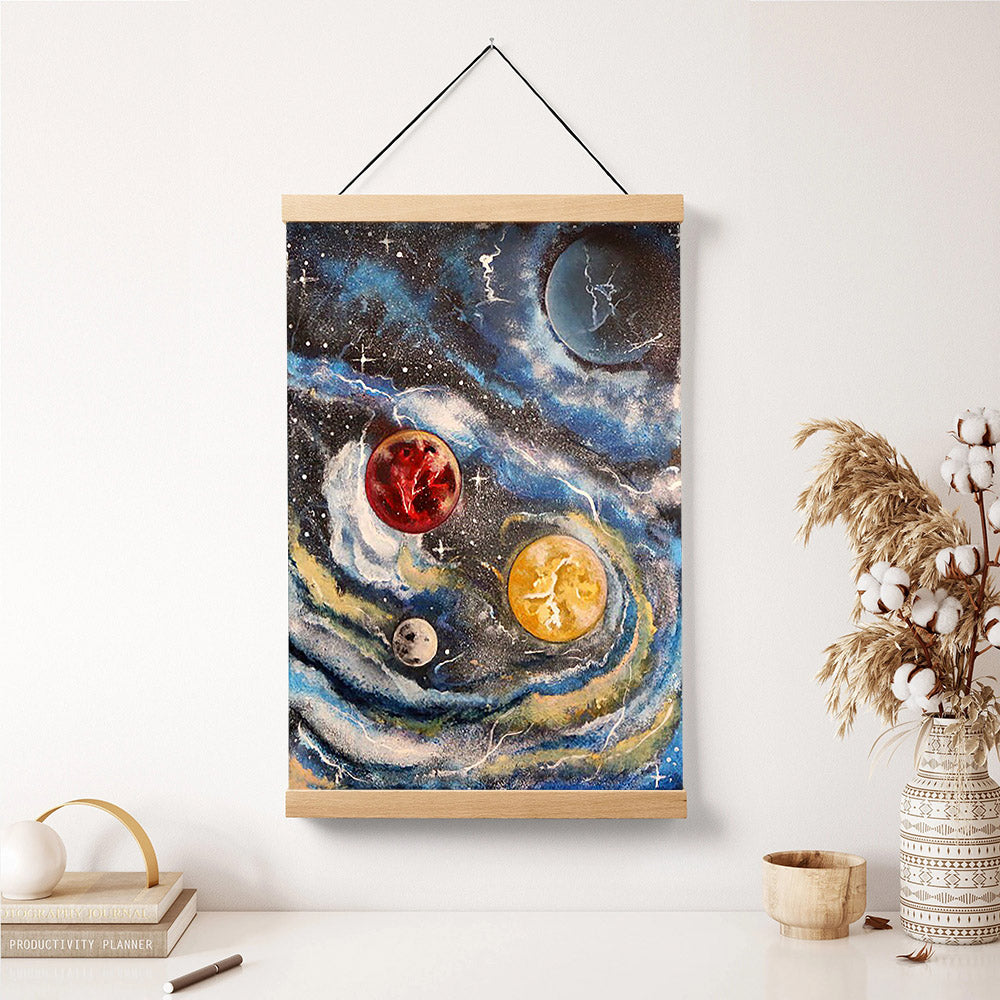 Planets Painting Hanging Canvas Wall Art - Canvas Wall Decor - Home Decor Living Room