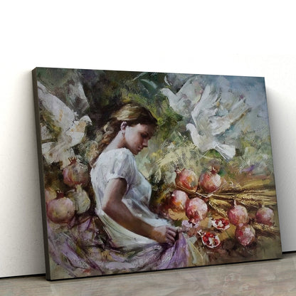 Pomegranates Painting Canvas Wall Art - Canvas Wall Decor - Home Decor Living Room