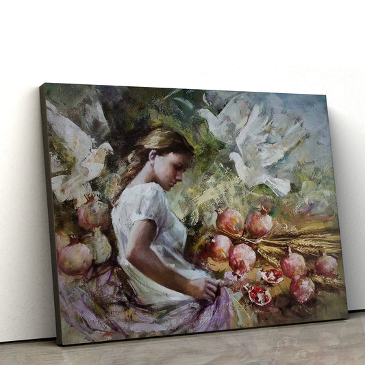 Pomegranates Painting Canvas Wall Art - Canvas Wall Decor - Home Decor Living Room