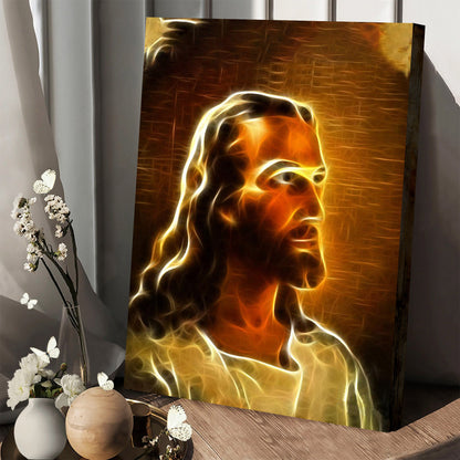 Portrait Jesus Canvas Pictures - Christian Canvas Wall Decor - Religious Wall Art Canvas