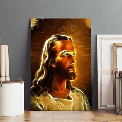 Portrait Jesus Canvas Pictures - Christian Canvas Wall Decor - Religious Wall Art Canvas