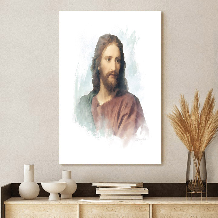 Portrait Of Christ After Heinrich Hoffman - Canvas Pictures - Jesus Canvas Art - Christian Wall Art