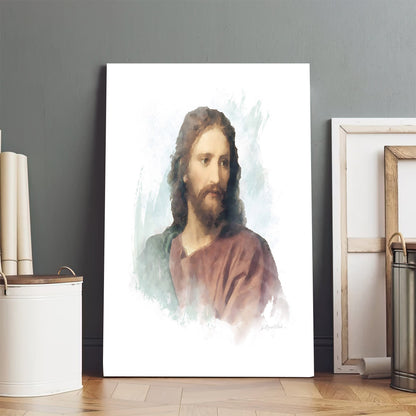 Portrait Of Christ After Heinrich Hoffman - Canvas Pictures - Jesus Canvas Art - Christian Wall Art
