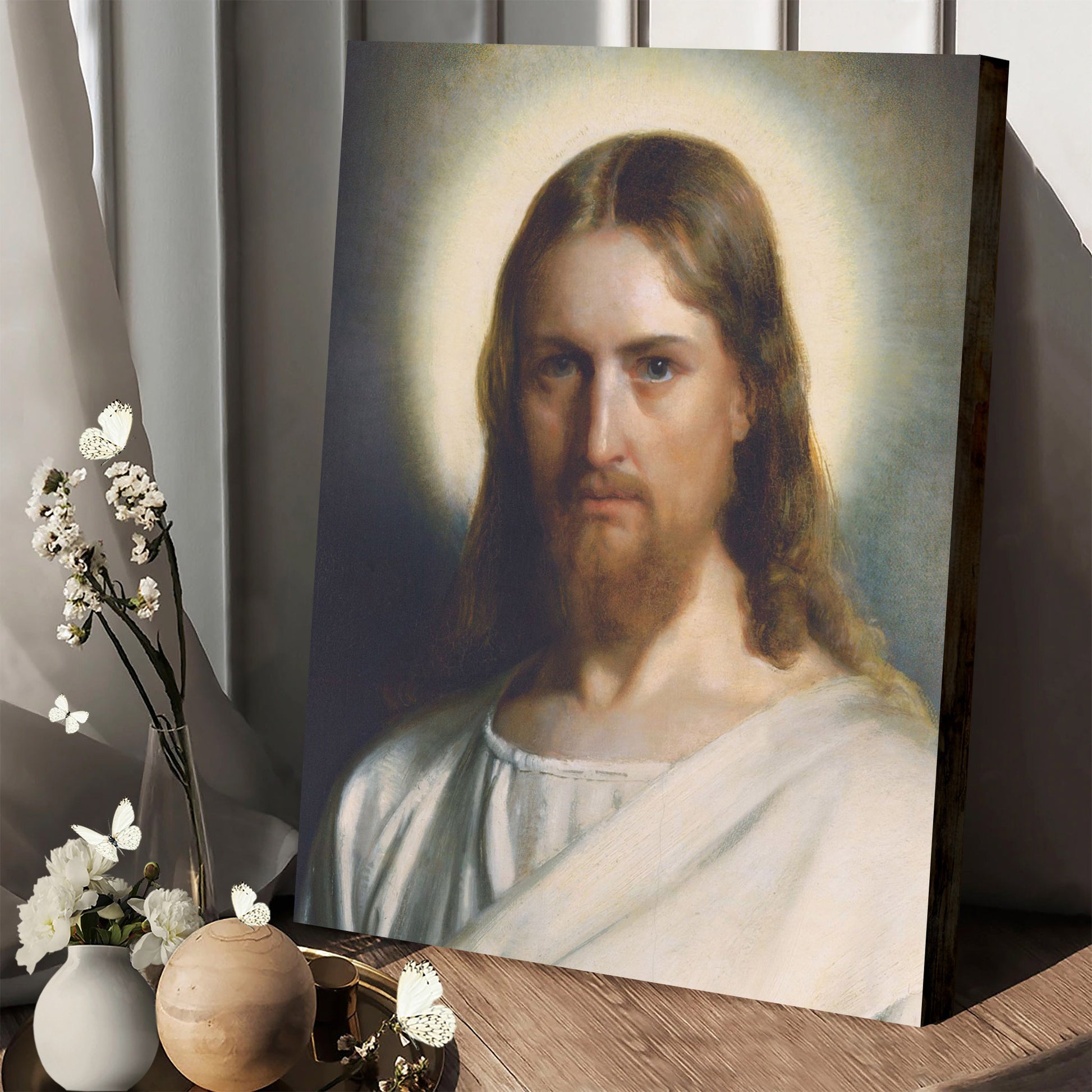 Portrait Of Christ Canvas Pictures - Religious Canvas Wall Art - Christian Paintings For Home