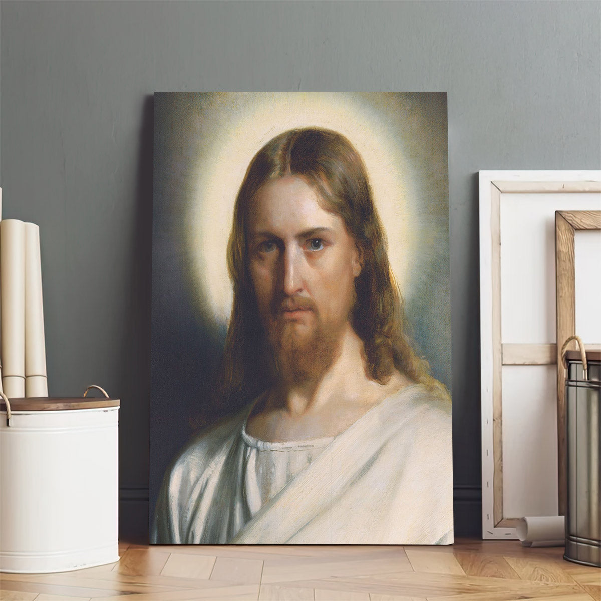 Portrait Of Christ Canvas Pictures - Religious Canvas Wall Art - Christian Paintings For Home