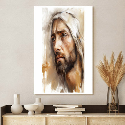Portrait Of Jesus - Canvas Picture - Jesus Christ Canvas - Christian Wall Art