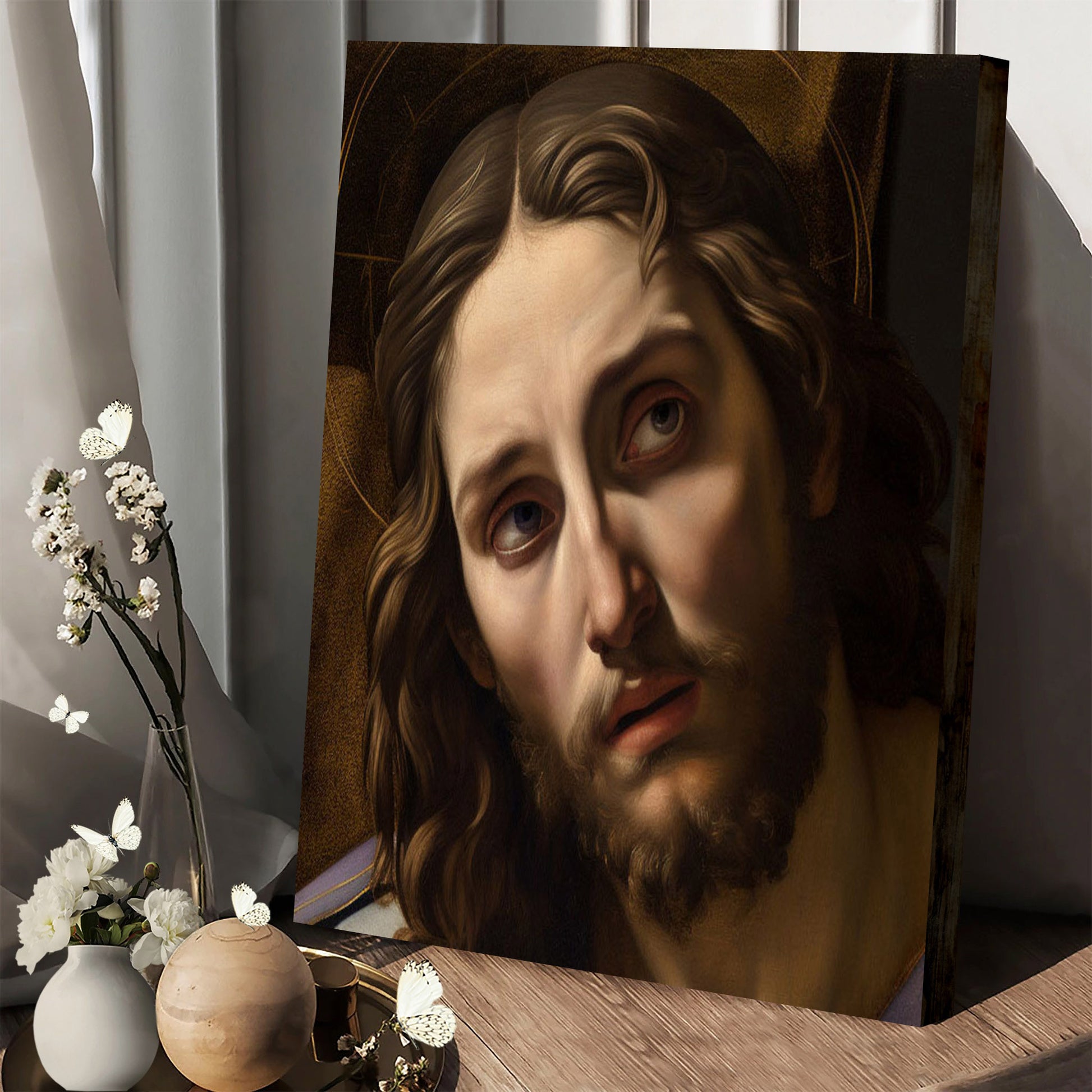 Portrait Of Jesus Christ Art Renaissance Style - Canvas Pictures - Jesus Canvas Art - Christian Wall Art